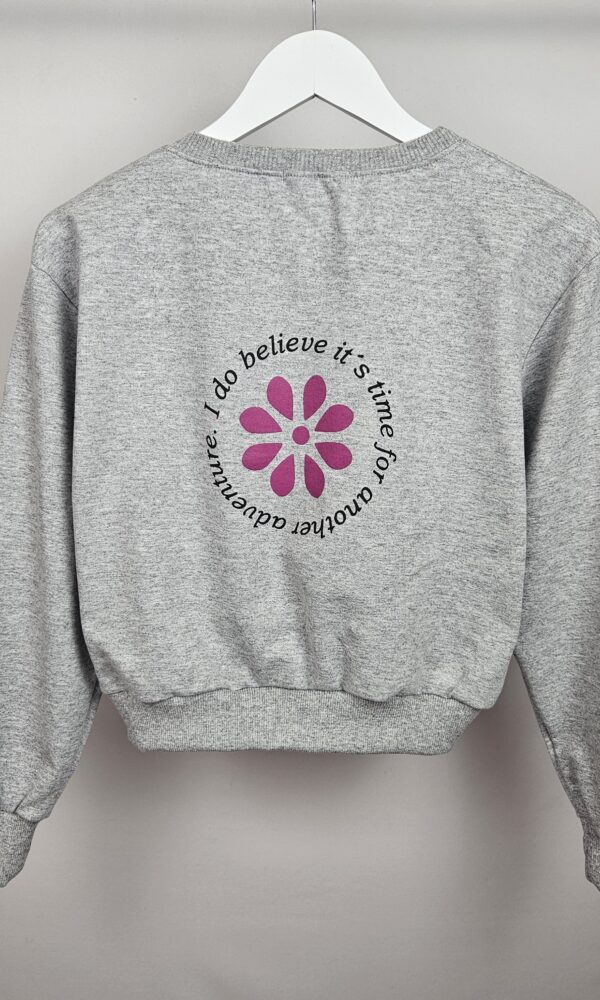 Alternative view of Buzo Rustico Juvenil Corto Oversize Flor I do con Espalda *OFERTA*