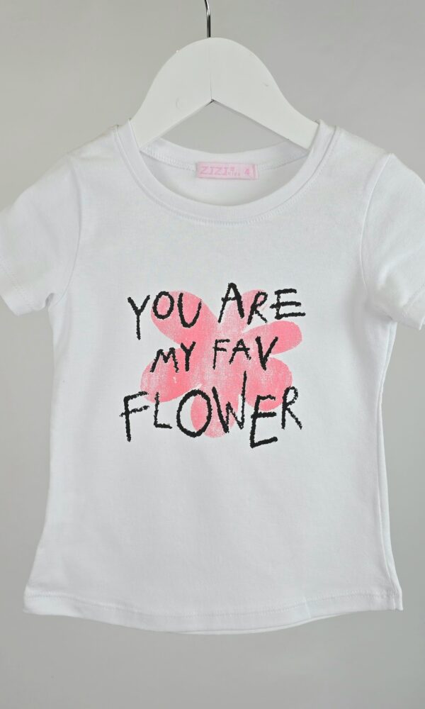 Remera Nena Algodon Lycra You are... Flower