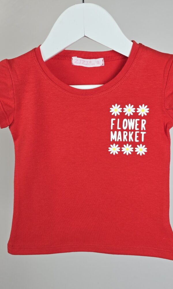 Remera Beba Flower con Espalda Algodon Lycra