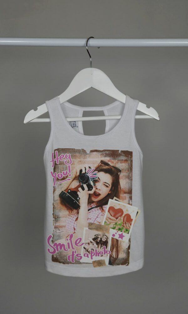 Musculosa nena jersey Smile photo *LIQUIDACIÓN*