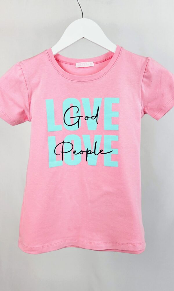 Remera Juvenil Alg. Lycra Love Love Good People *LIQUIDACIÓN*