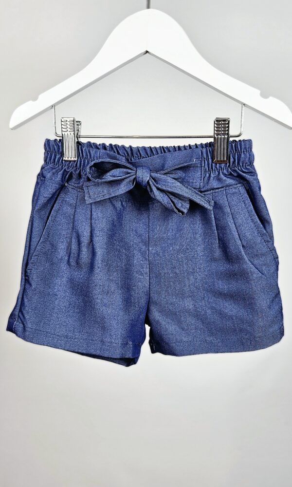 Short Nena Twill Denim con Lazo