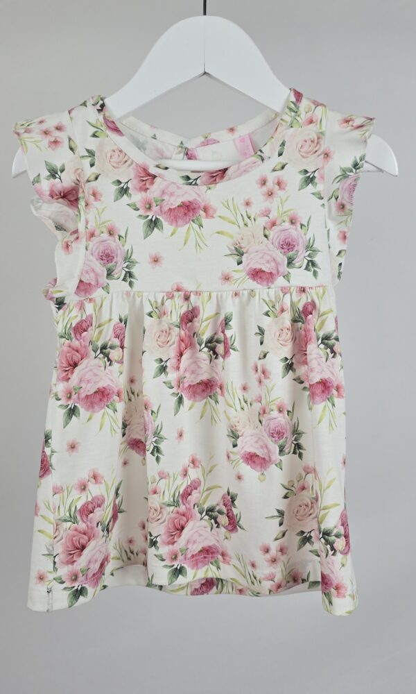 Blusa Nena Jersey Algodon Floreado con Bolados