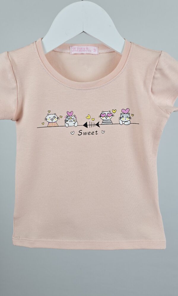 Remera Beba Gatitas Sweet Algodon Lycra