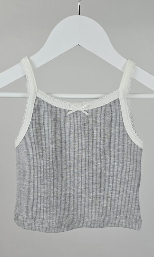 Musculosa Nena Morley Alg Bretel Comb Picot Moño *OFRTA*
