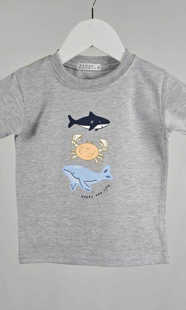 Remera Bebe Animalitos del Mar Jersey Algodon