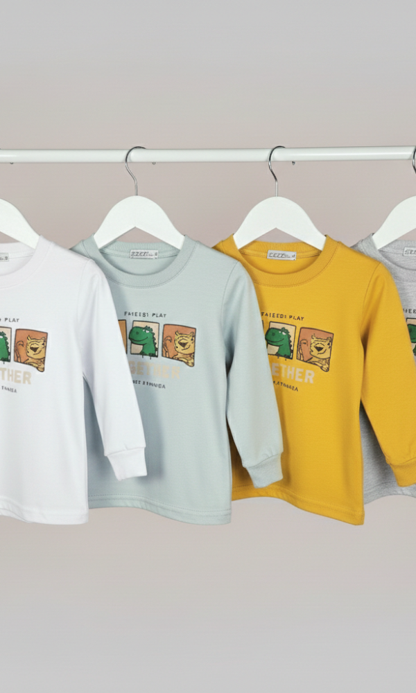 Alternative view of Camiseta Bebe animalitos Together