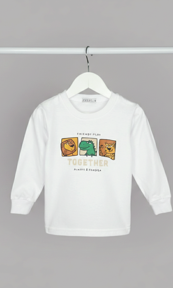 Camiseta Bebe animalitos Together