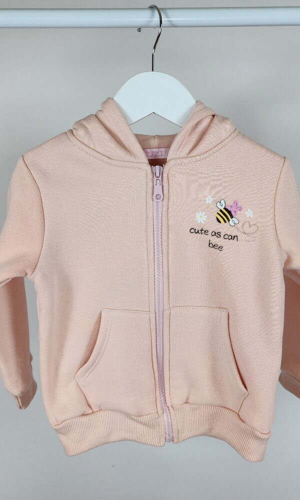 Campera Beba Friza Con Capucha y Canguro Abejita Cute