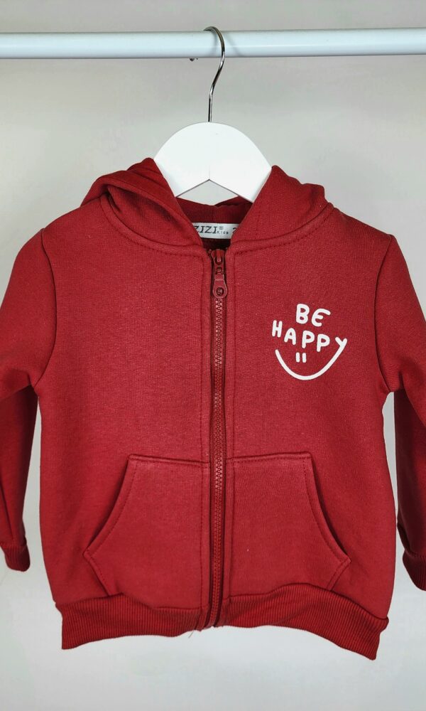 Campera Bebe Friza Con Capucha y Canguro Be Happy
