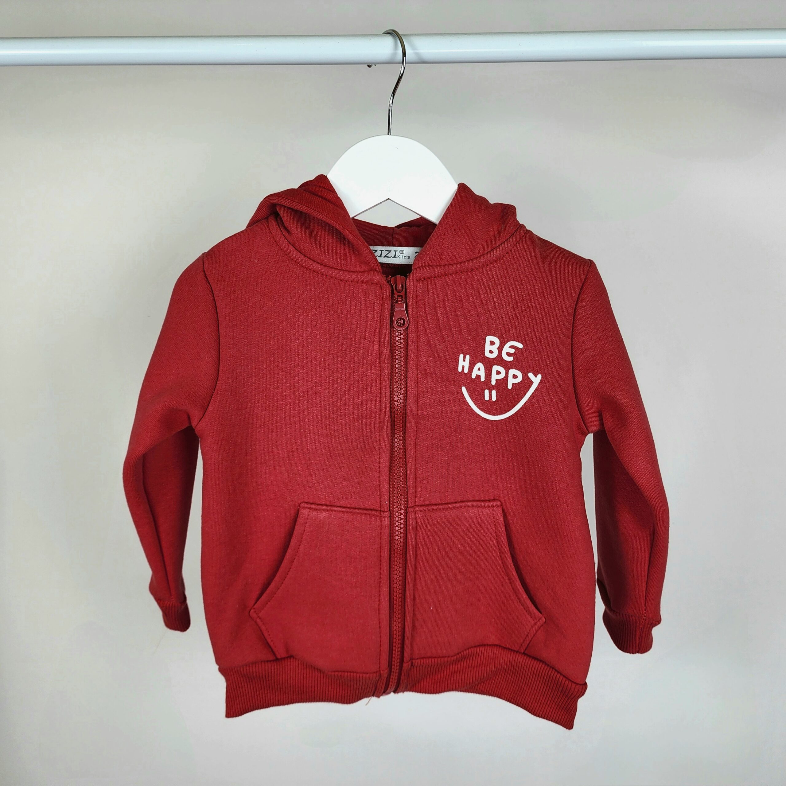 Campera Bebe Friza Con Capucha y Canguro Be Happy