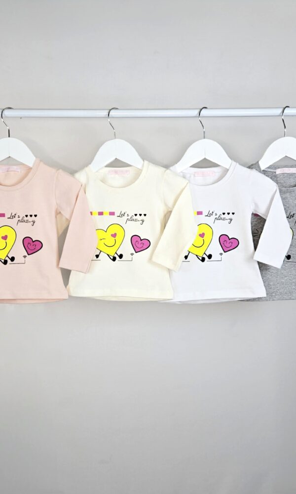 CAMISETA BEBA DOS CORAZONES LET´S PLAY *OFERTA*