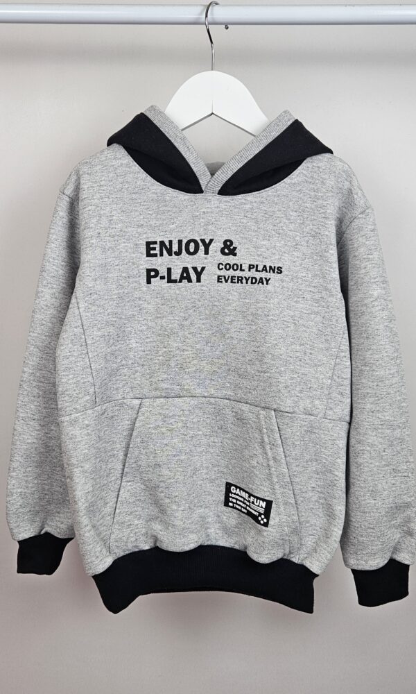 Buzo Friza Enjoy Con Recorte Capucha y Canguro *OFERTA*