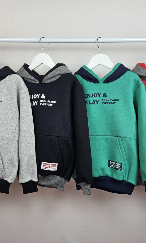 Alternative view of Buzo Friza Enjoy Con Recorte Capucha y Canguro *OFERTA*