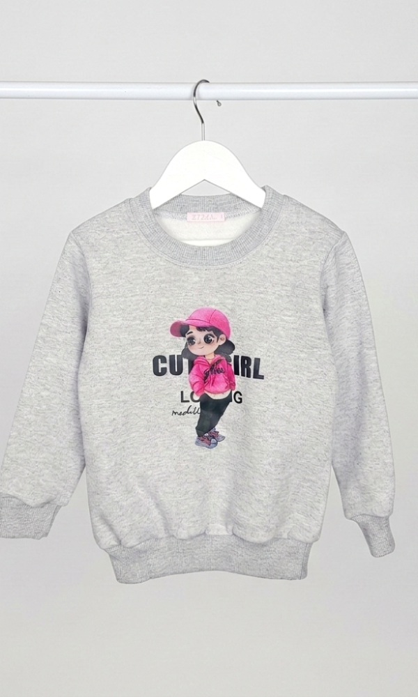 Buzo Friza Nena con Gorro Cute Girl