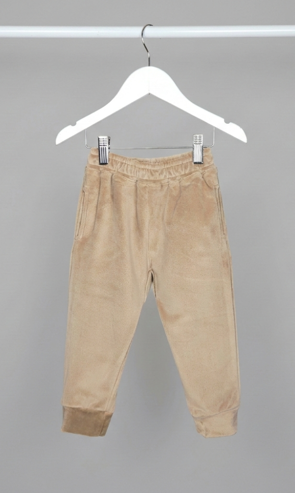 Pantalon con Puño Bebe Plush Bifaz Liso con Cordon