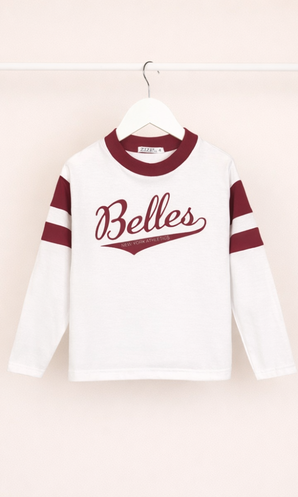 Camiseta Boxy Fit Belles con Recorte Combinado