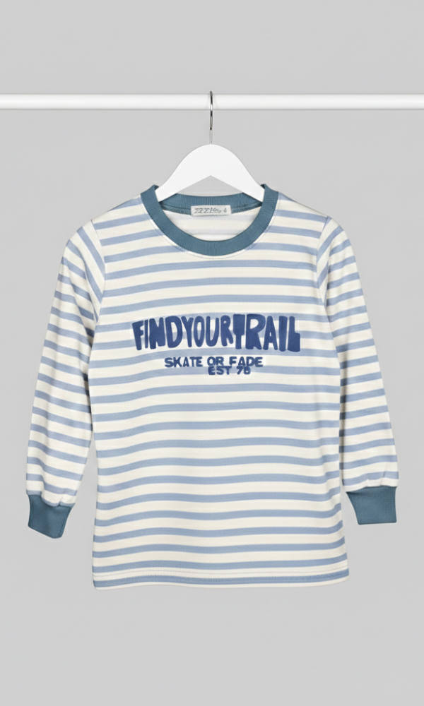 Camiseta Varon J. Algodon Rayada Find Your Trail