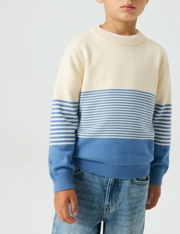 Sweater Combinado Raya Fina