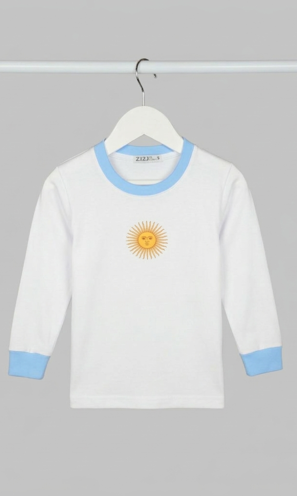 Camiseta bebe Jersey Algodon Sol de Mayo