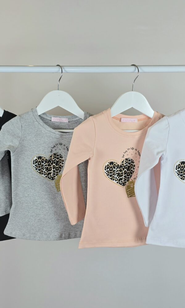 Alternative view of Camiseta Nena Corazon Print Alg. Lycra