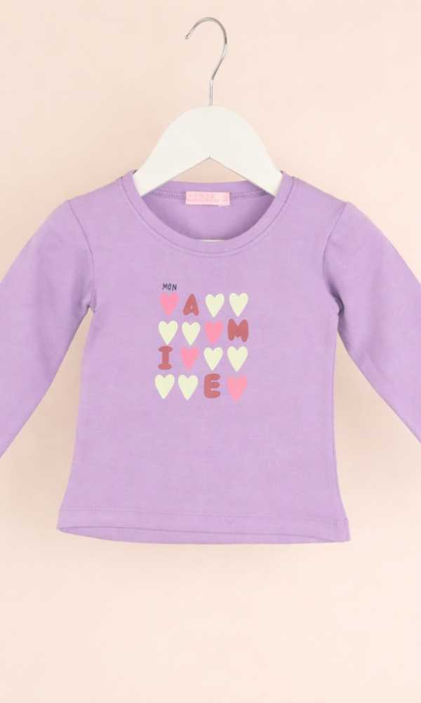 Camiseta Beba Mon Corazones Alg Lycra