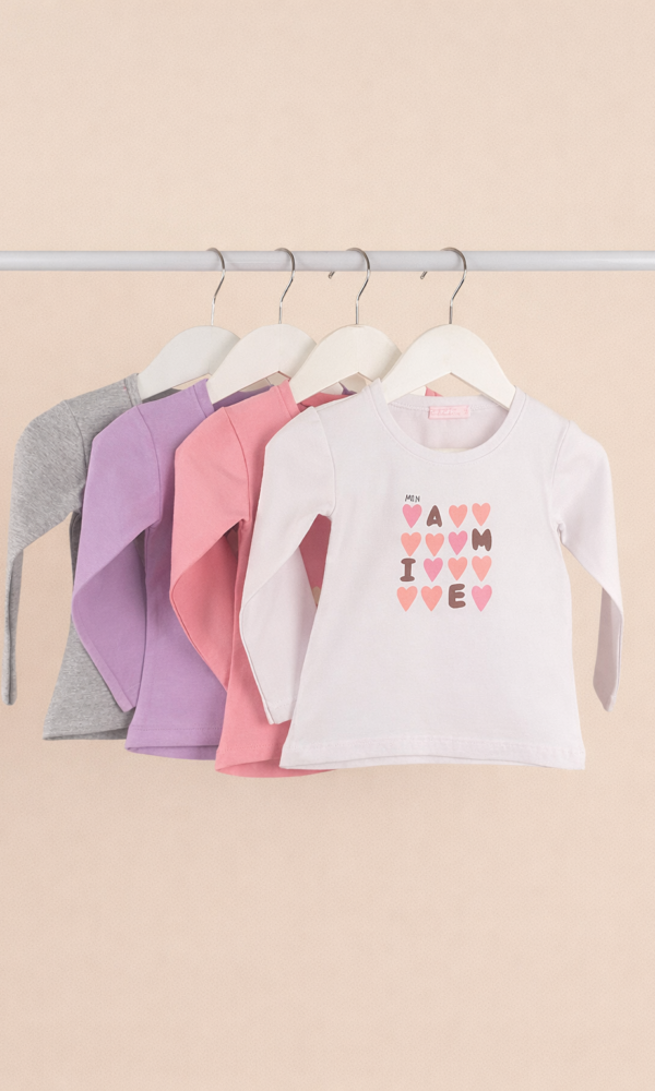 Alternative view of Camiseta Beba Mon Corazones Alg Lycra