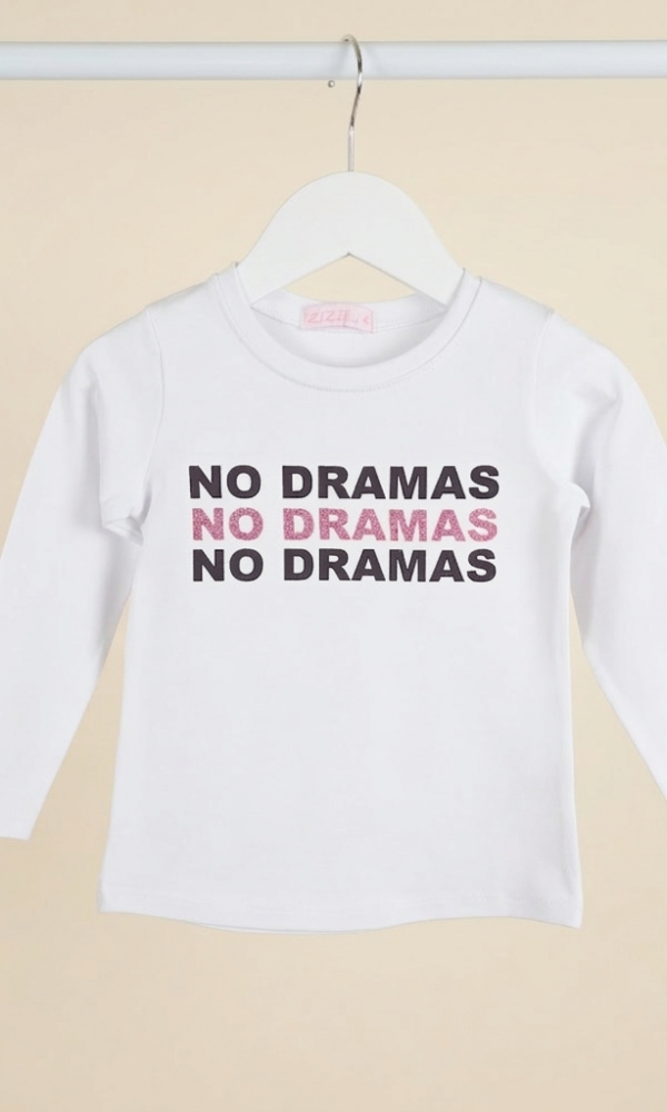Camiseta Nena No Dramas Algodon Lycra