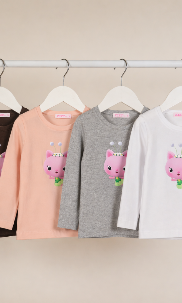 Alternative view of Camiseta Beba Gatita Rosa Algodon Lycra