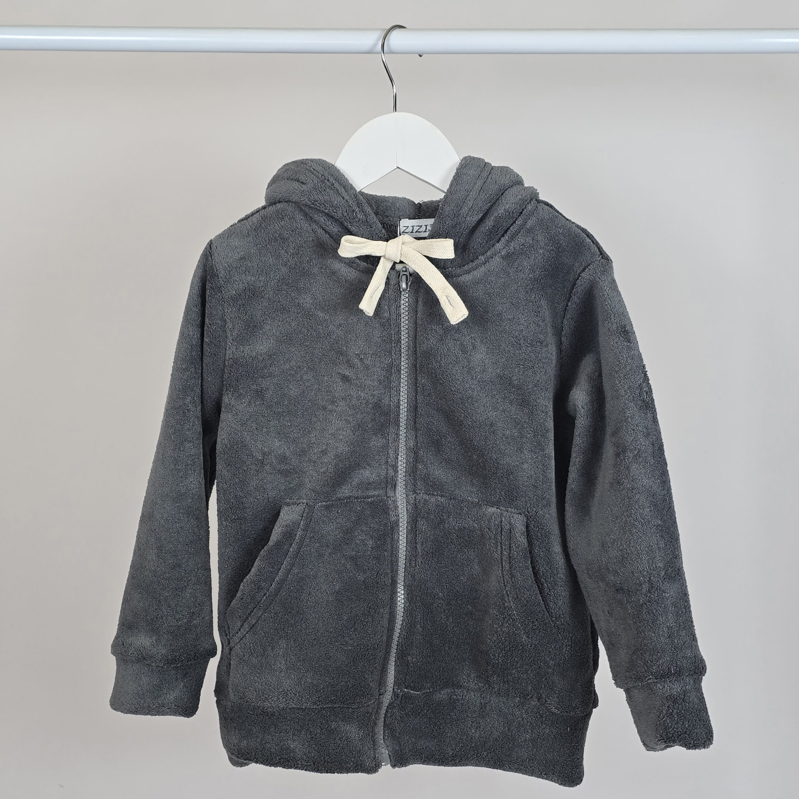 Campera Peluche Bifaz con Capucha Canguro y Cordon