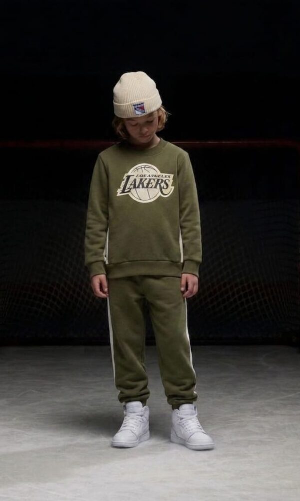 Conjunto Friza Lakers con Buzo y Pantalon Tira Lateral Combinado