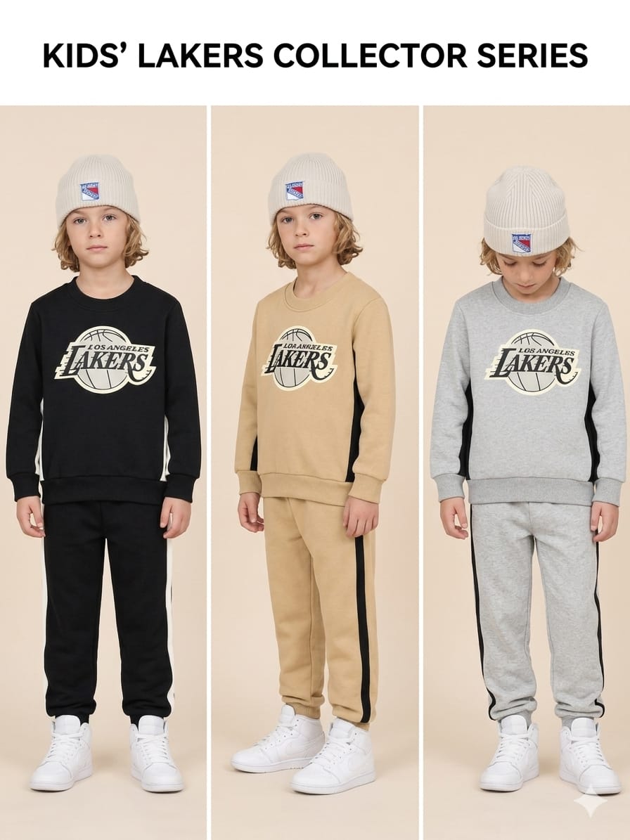Conjunto Friza Lakers con Buzo y Pantalon Tira Lateral Combinado - Imagen 2