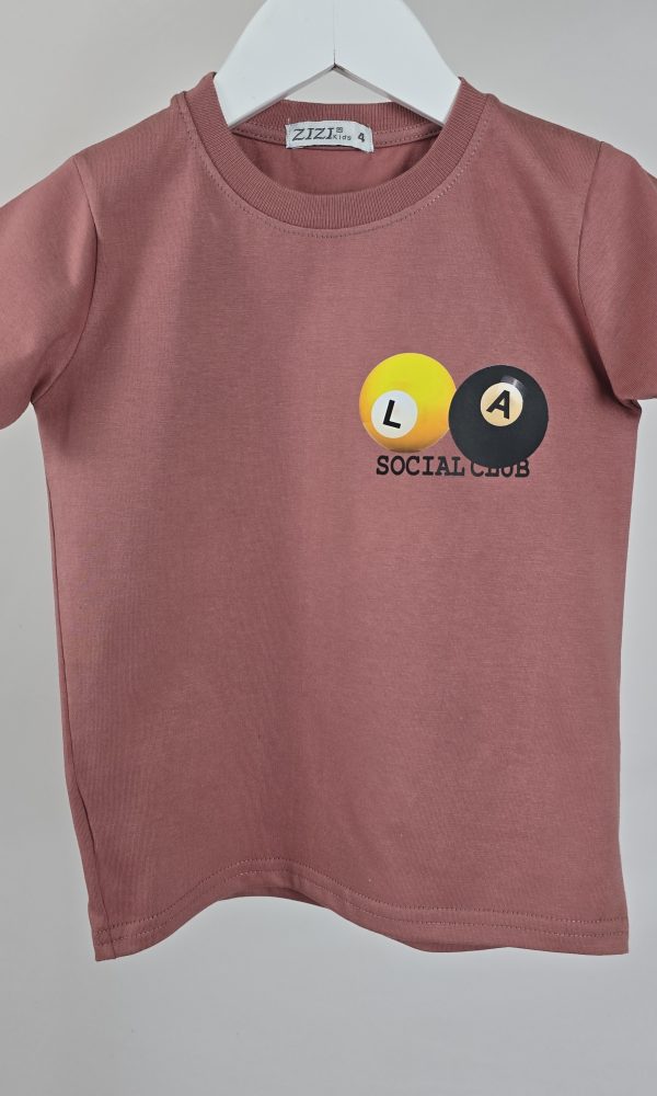 Remera Varon L A Social Club con Espalda Jersey Algodon
