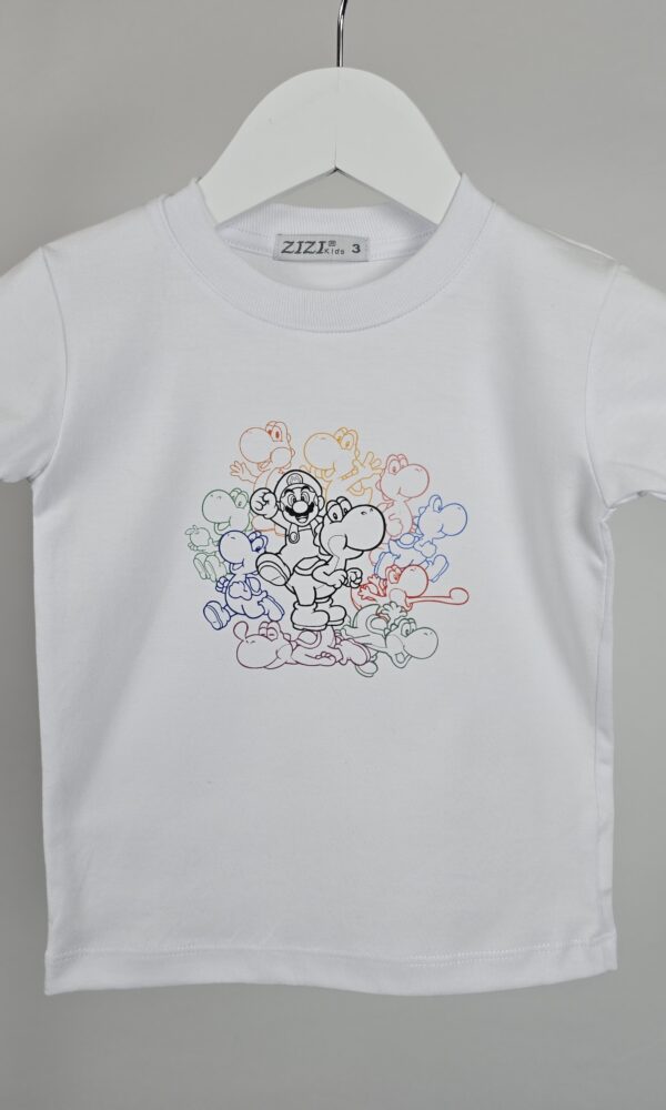 Remera Bebe Varon Mario y Dinos