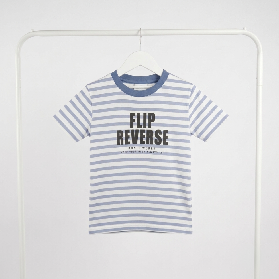 Remera Varon Jersey Algon Rayada Flip Reverse