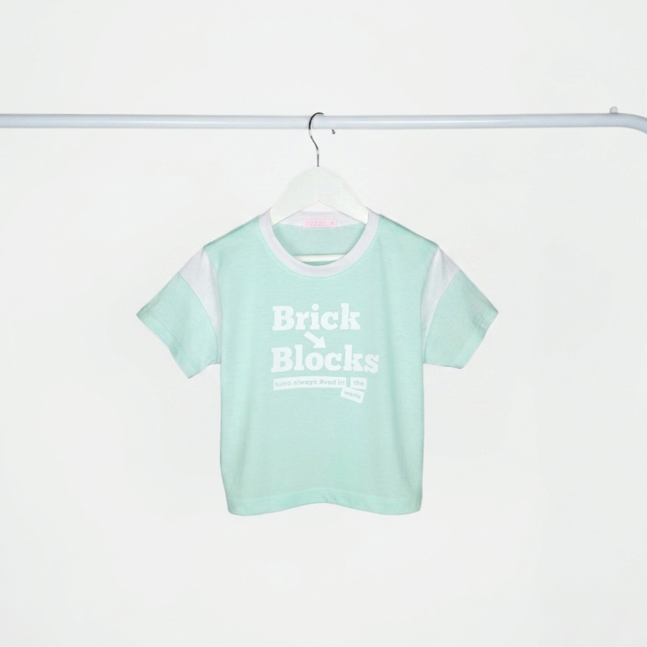 Remera Nena Combinada Brick Blocks