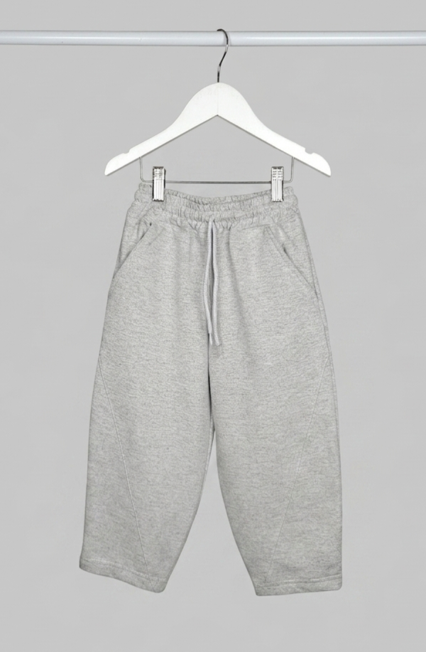 Pantalon Rustico Baggy Recorte Diagonal Liso con Cordon