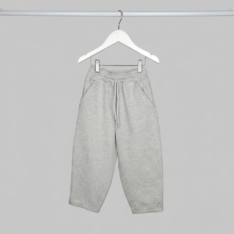 Pantalon Rustico Baggy Recorte Diagonal Liso con Cordon