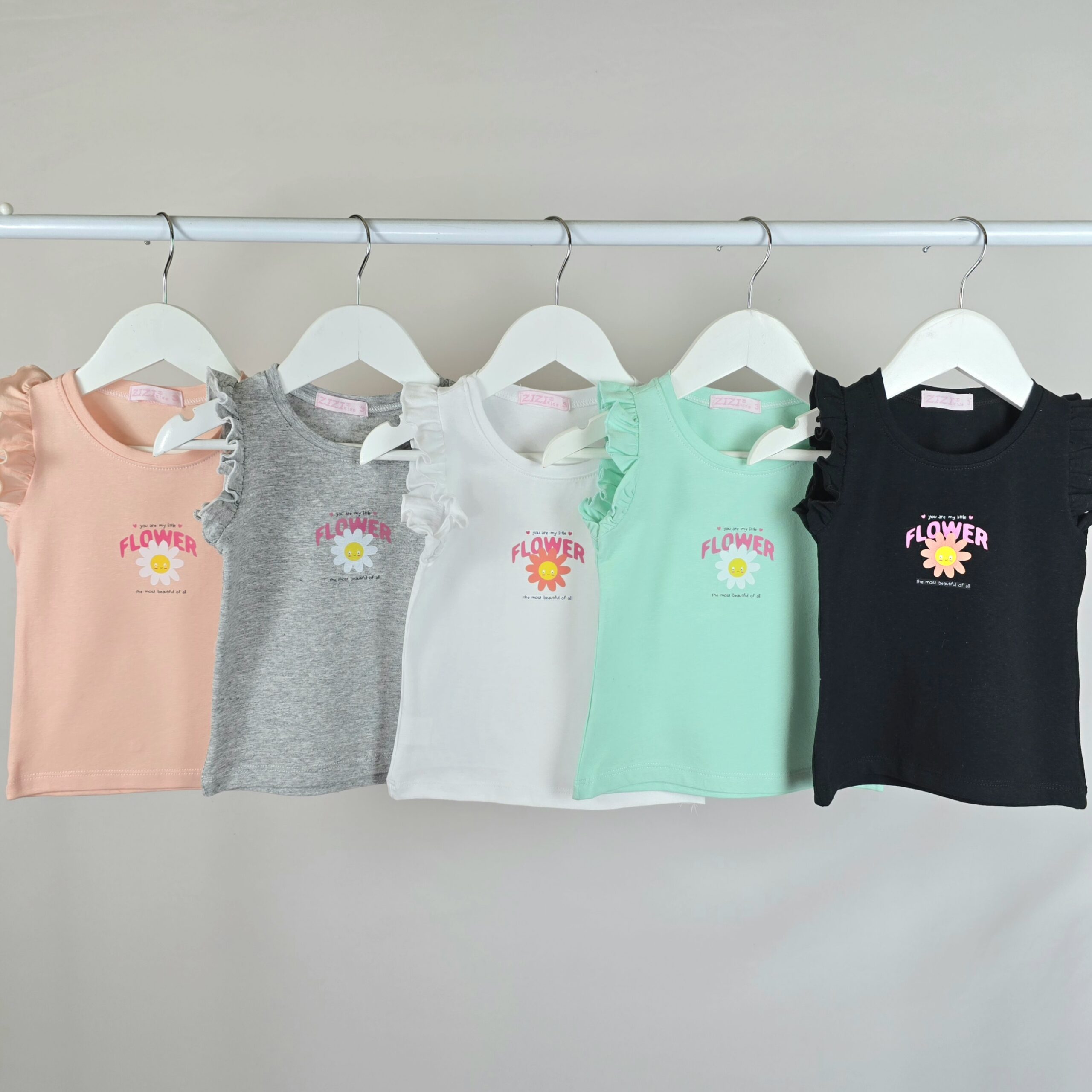 Remera Beba Margarita Flower con Volados Alg Lycra - Imagen 2