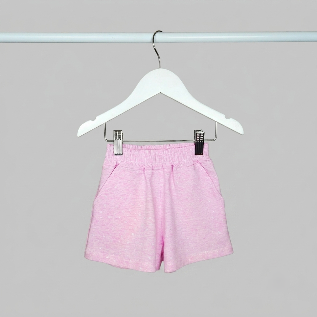 Short Nena Estrella con Brillo Jersey Alg Estamp