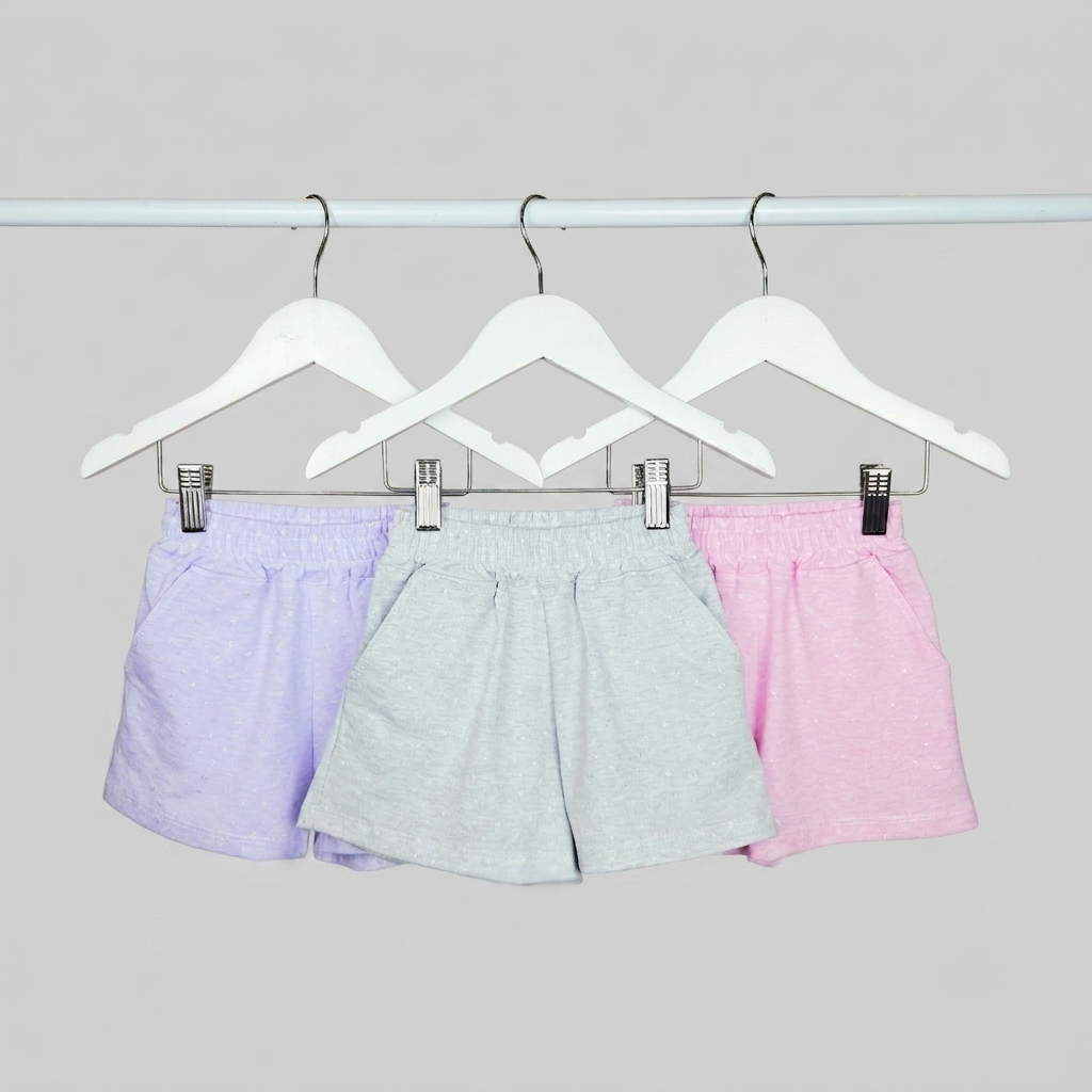 Short Nena Estrella con Brillo Jersey Alg Estamp - Imagen 2