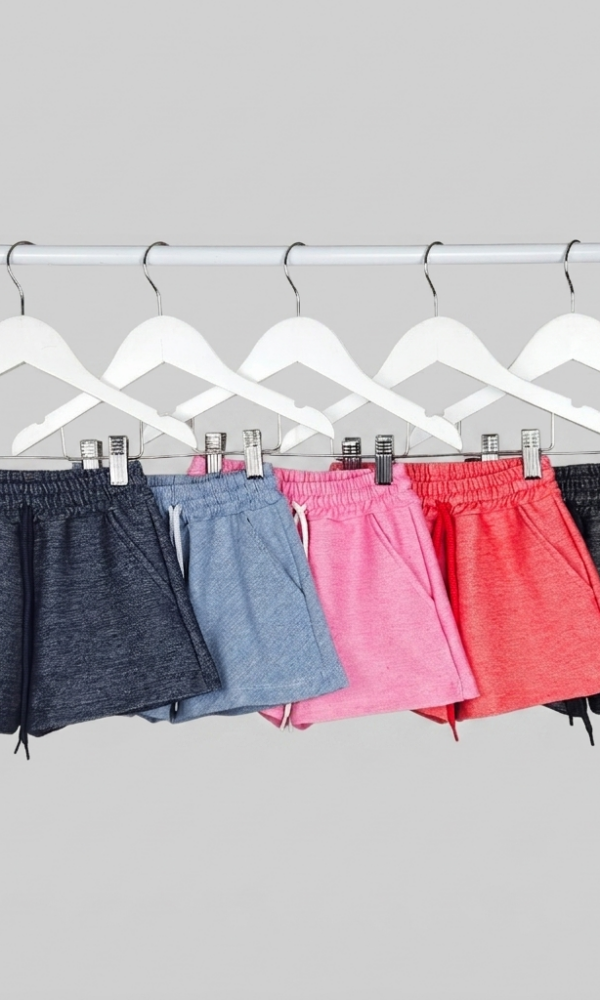 Alternative view of Short Simil Jean de Colores con Cordon