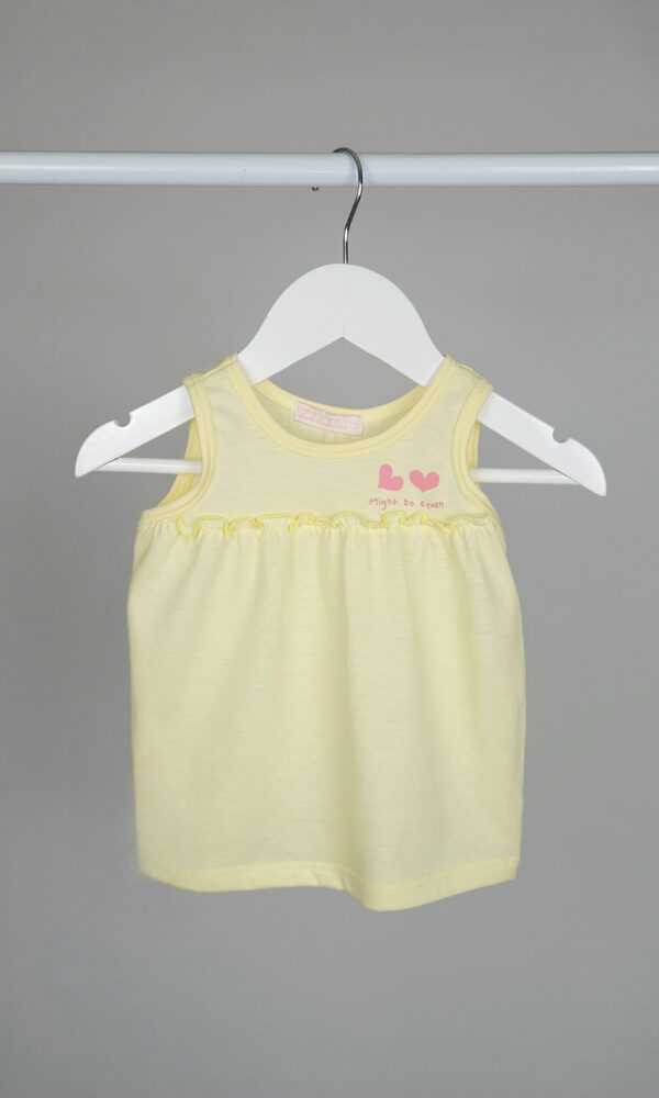 Musculosa Beba 2 Corazones con Canesu Frunce Ruletex