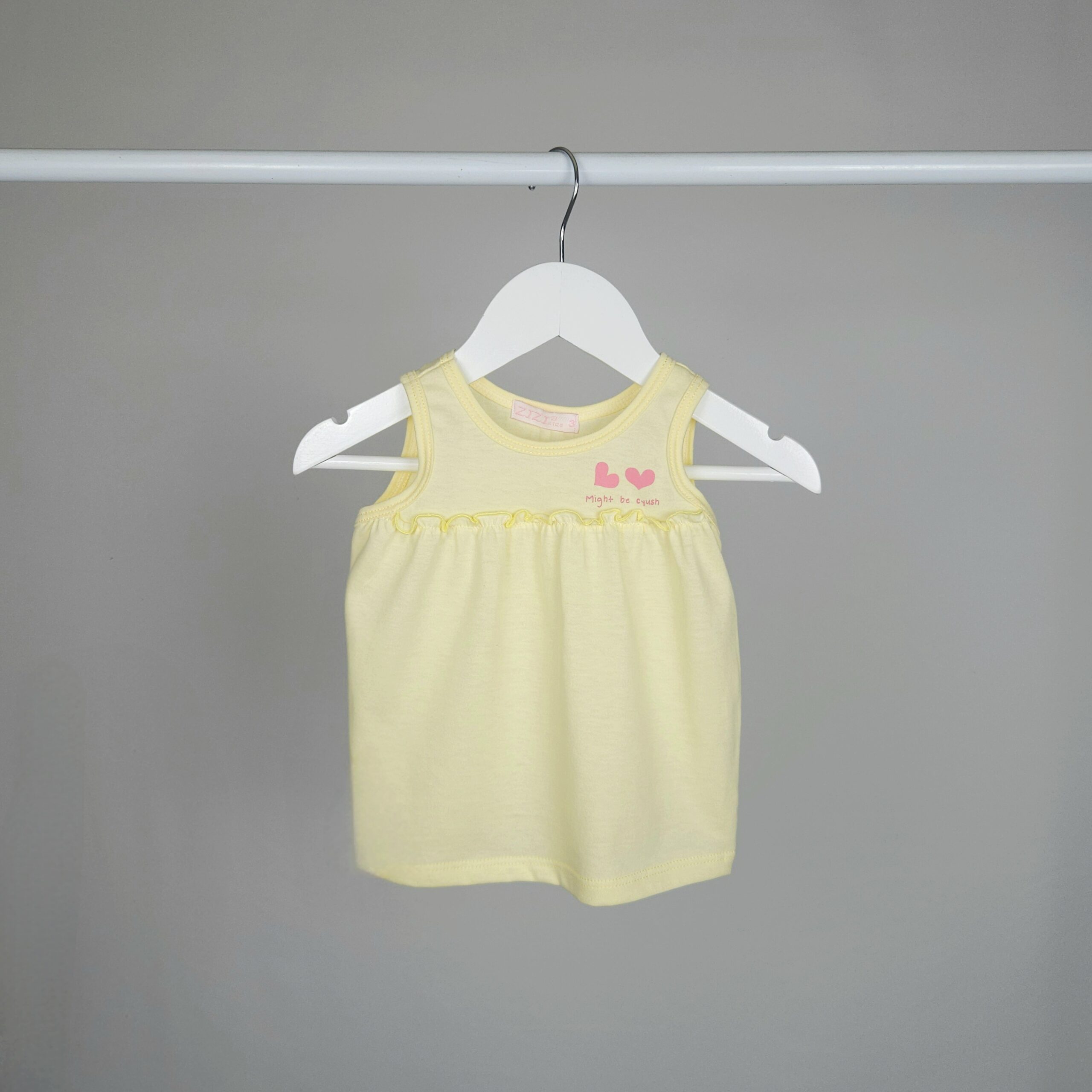 Musculosa Beba 2 Corazones con Canesu Frunce Ruletex