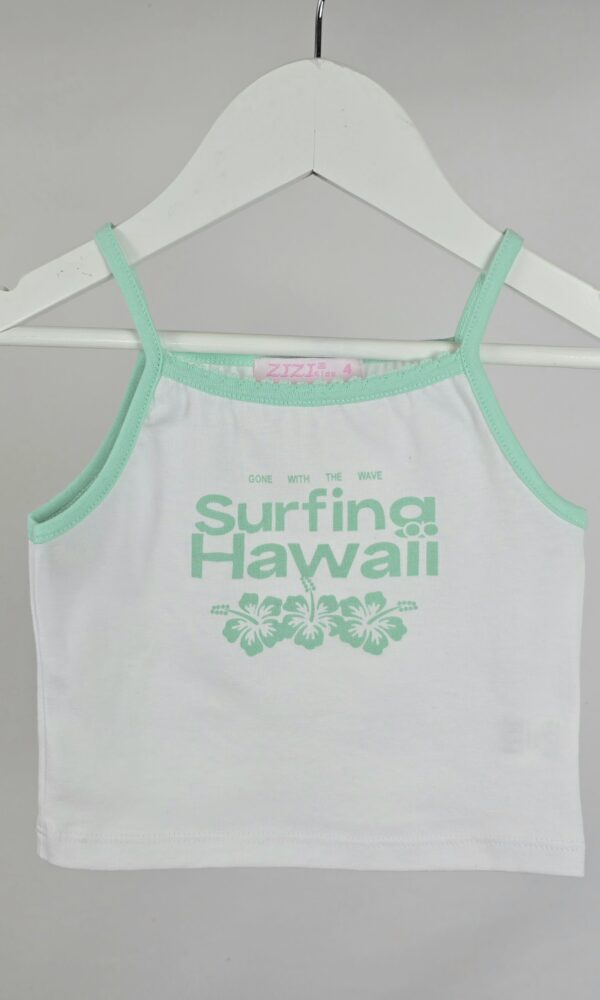 Musculosa Nena Hawai Con Bretel Picot Combinado Alg Lycra