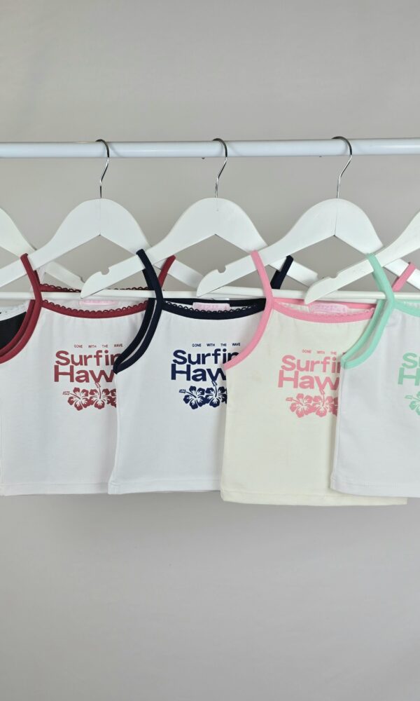 Alternative view of Musculosa Nena Hawai Con Bretel Picot Combinado Alg Lycra