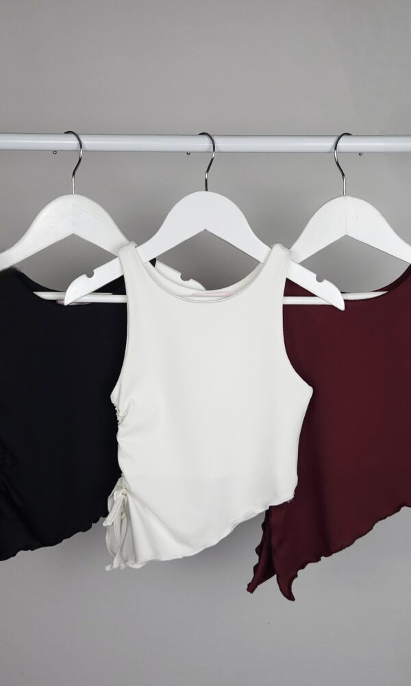 Alternative view of Musculosa Nena Microfibra Lisa Irregular con Fruce