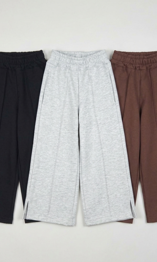 Alternative view of Pantalon Ancho Rustico Liso con Alforza