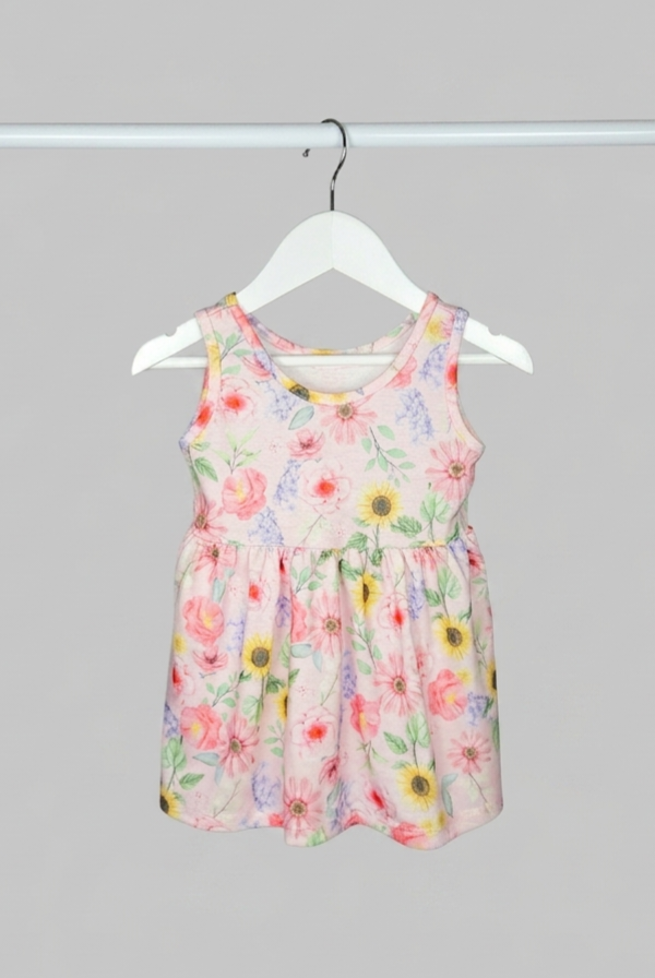 Vestido Beba Sin Mangas Floreadas