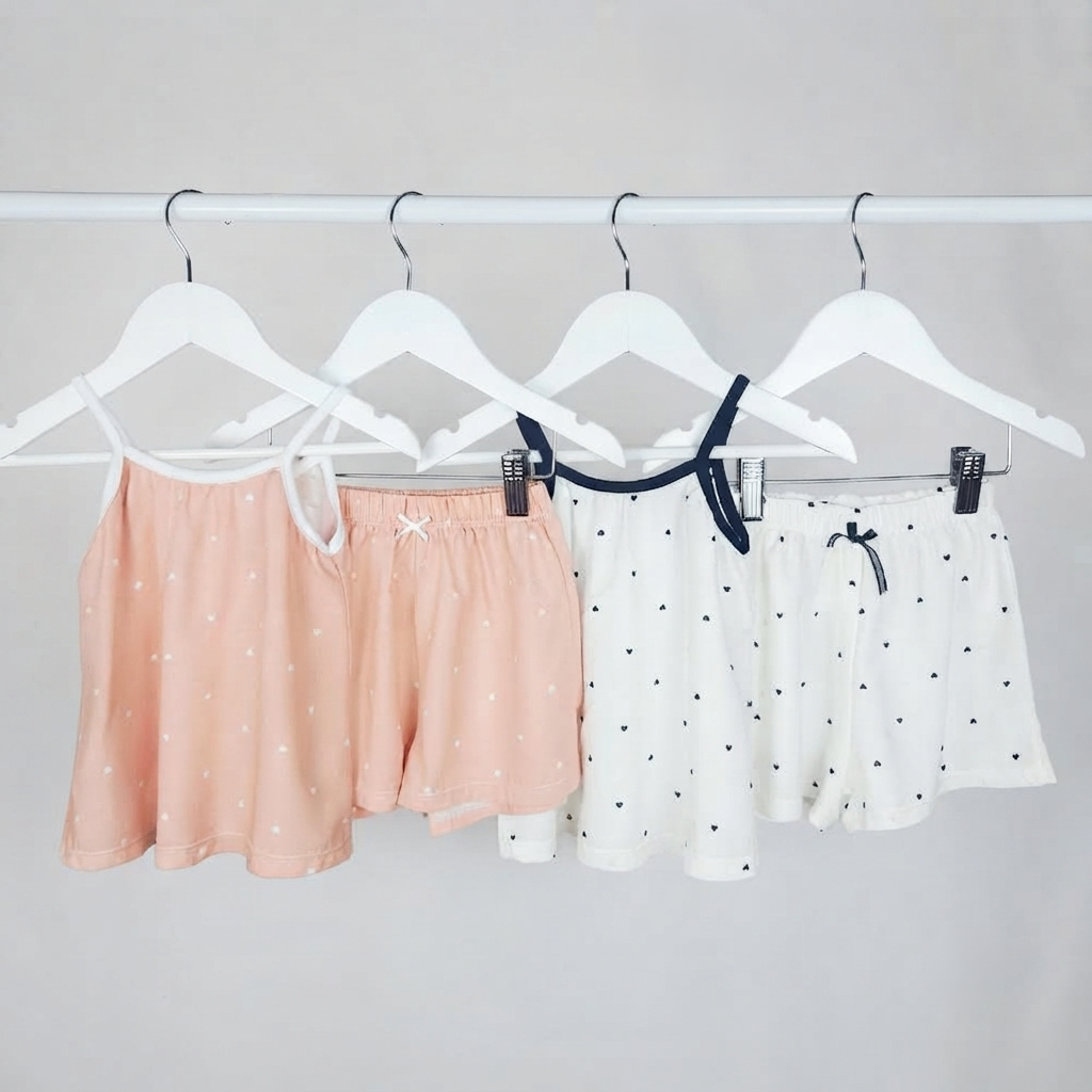 Conjunto Fibrana Corazones Musculosa y Short - Imagen 6